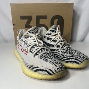 Adidas Yeezy Boost 350 V2 White Zebra CP9654 Size 8 Men's Pre-Owned 2016 Pair